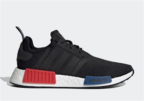 adidas nmd black red and blue